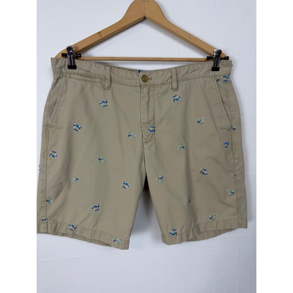 Charleston Threads‎ Men's Golf Cart Embroidered Shorts Khaki Chino Golf 35
